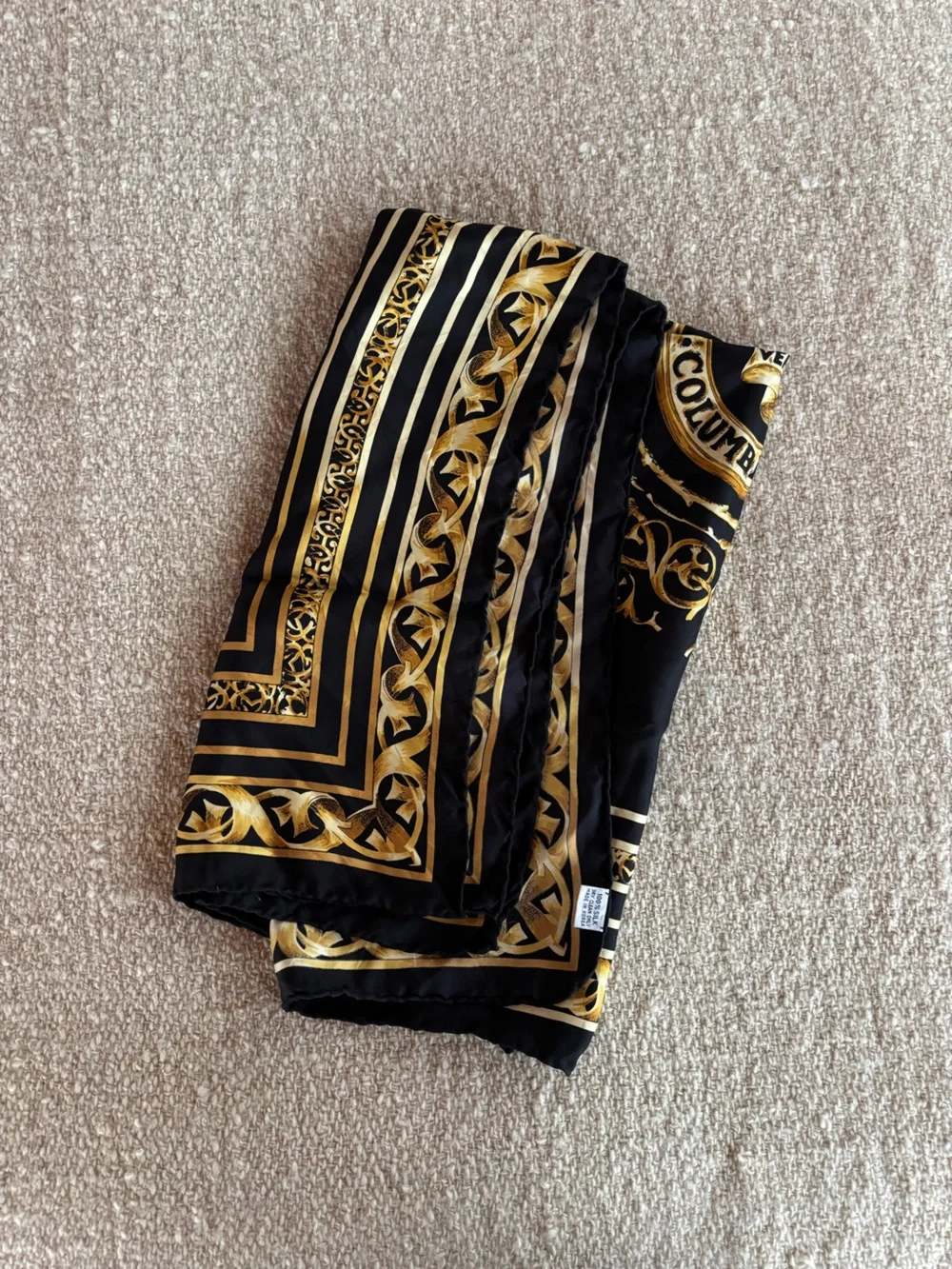 Vintage Silk Stephens College Scarf